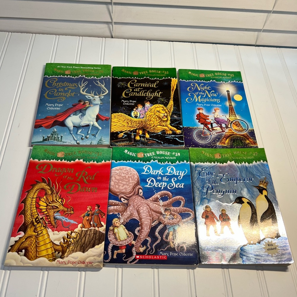 Magic Tree House by Mary Pope Osborne 6 book lot 29, 33, 35, 37, 39, 40